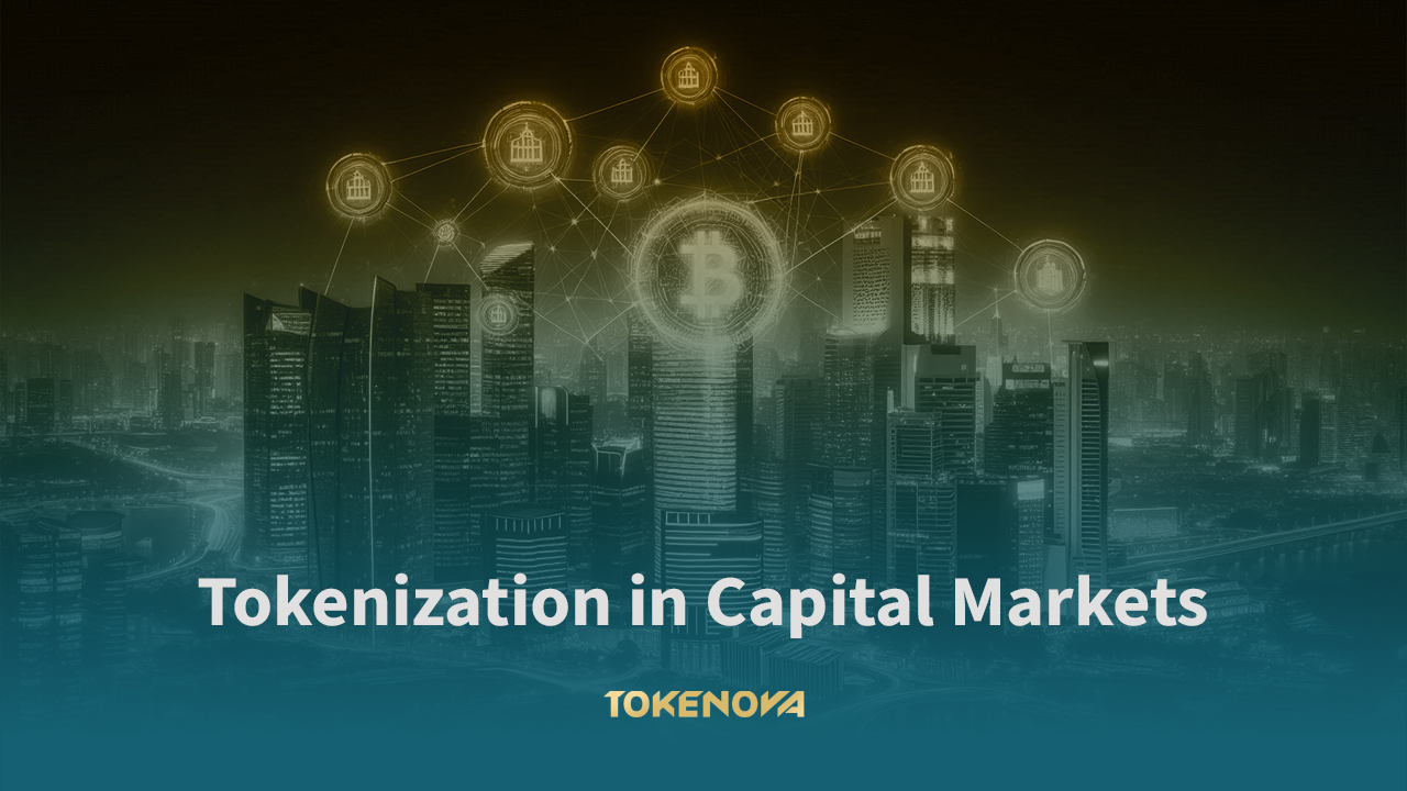 Image of connected tokens inbetween buildings