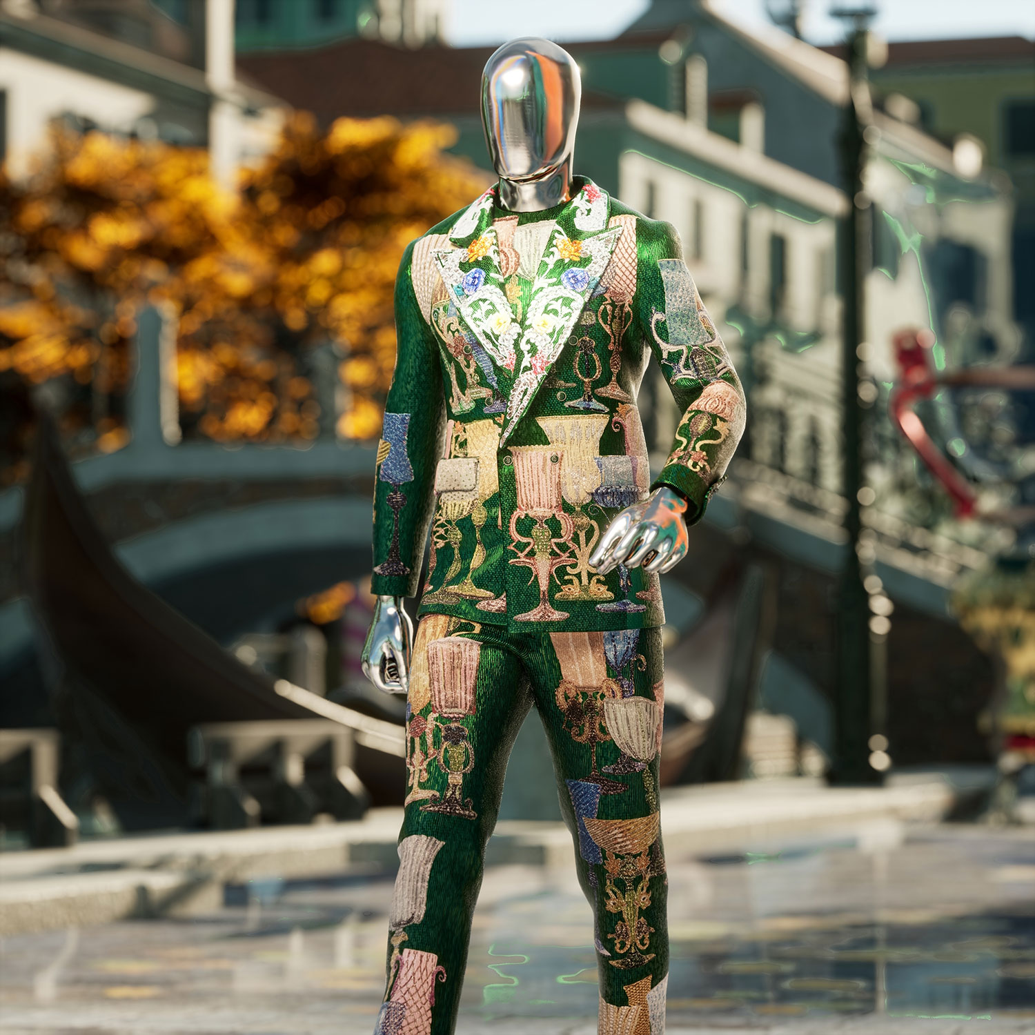 Dolce & Gabbana's Collezione Genesi NFT featuring 'The Glass Suit' digital fashion item