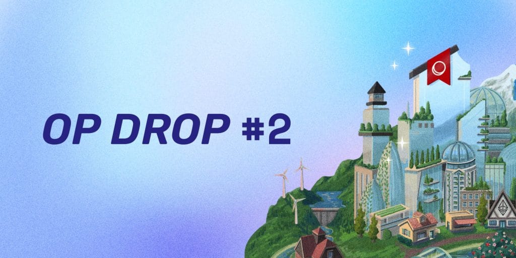 Optimism OP Drop #2 official campaign visual showing the multi-round airdrop strategy for the Optimism Collective